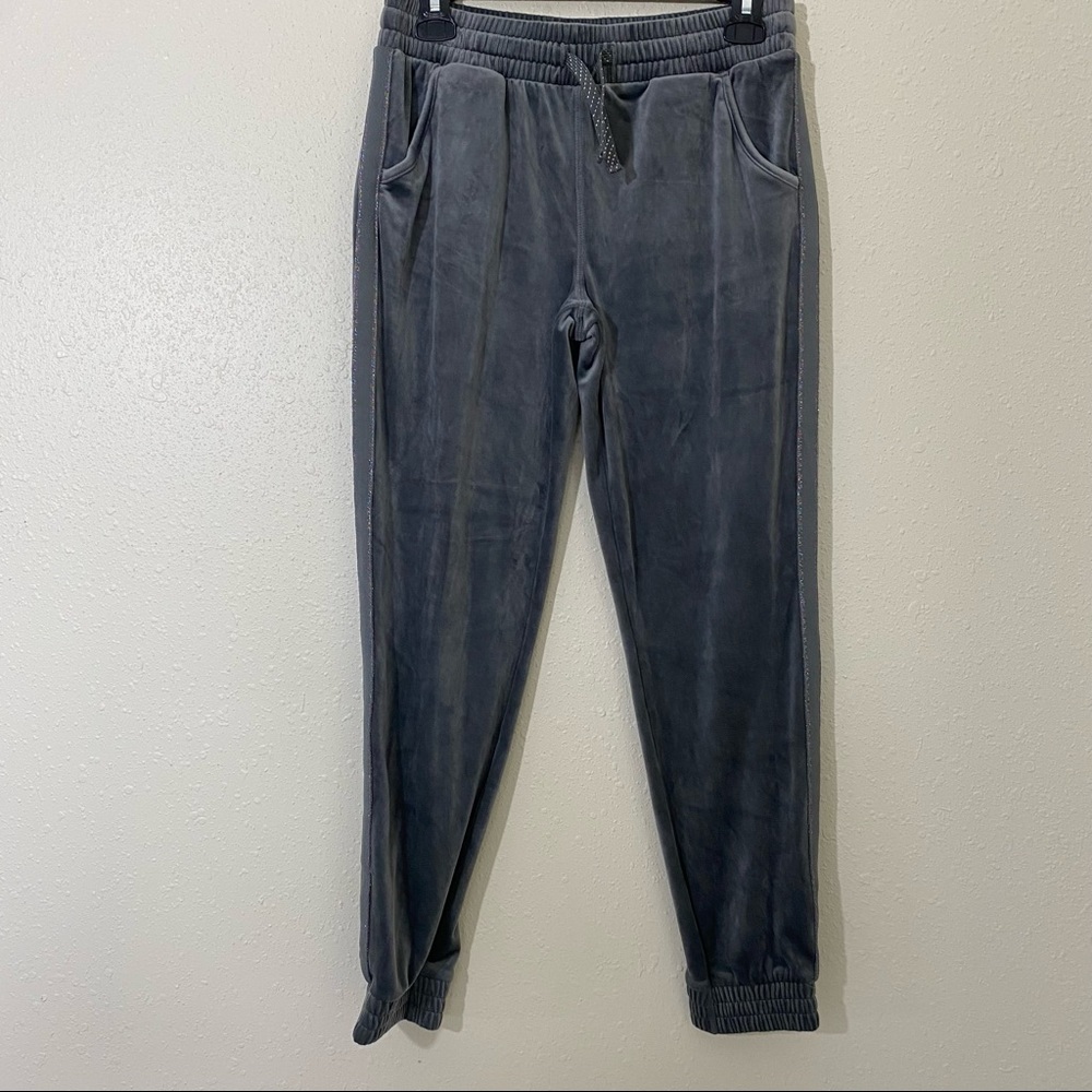 Velours Joggers Pants More than Magic Gray XL pants Shirred Ankle Sweatpants